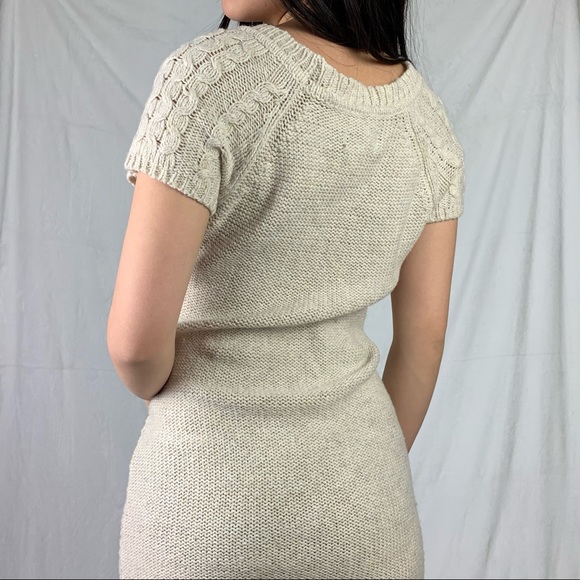 so medium beige cream knit sweater dress - Picture 8 of 14